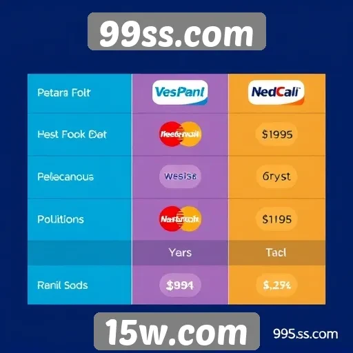 Comparação entre métodos de pagamento no 99ss.com